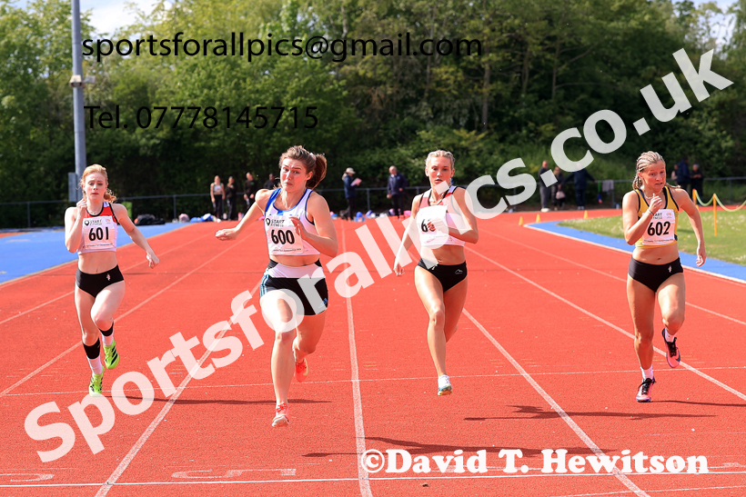 100 metres, 2026 North Eastern Track and Field Champs, Shildon, County Durham. Photo: David T. Hewitson/Sports for All Pics
